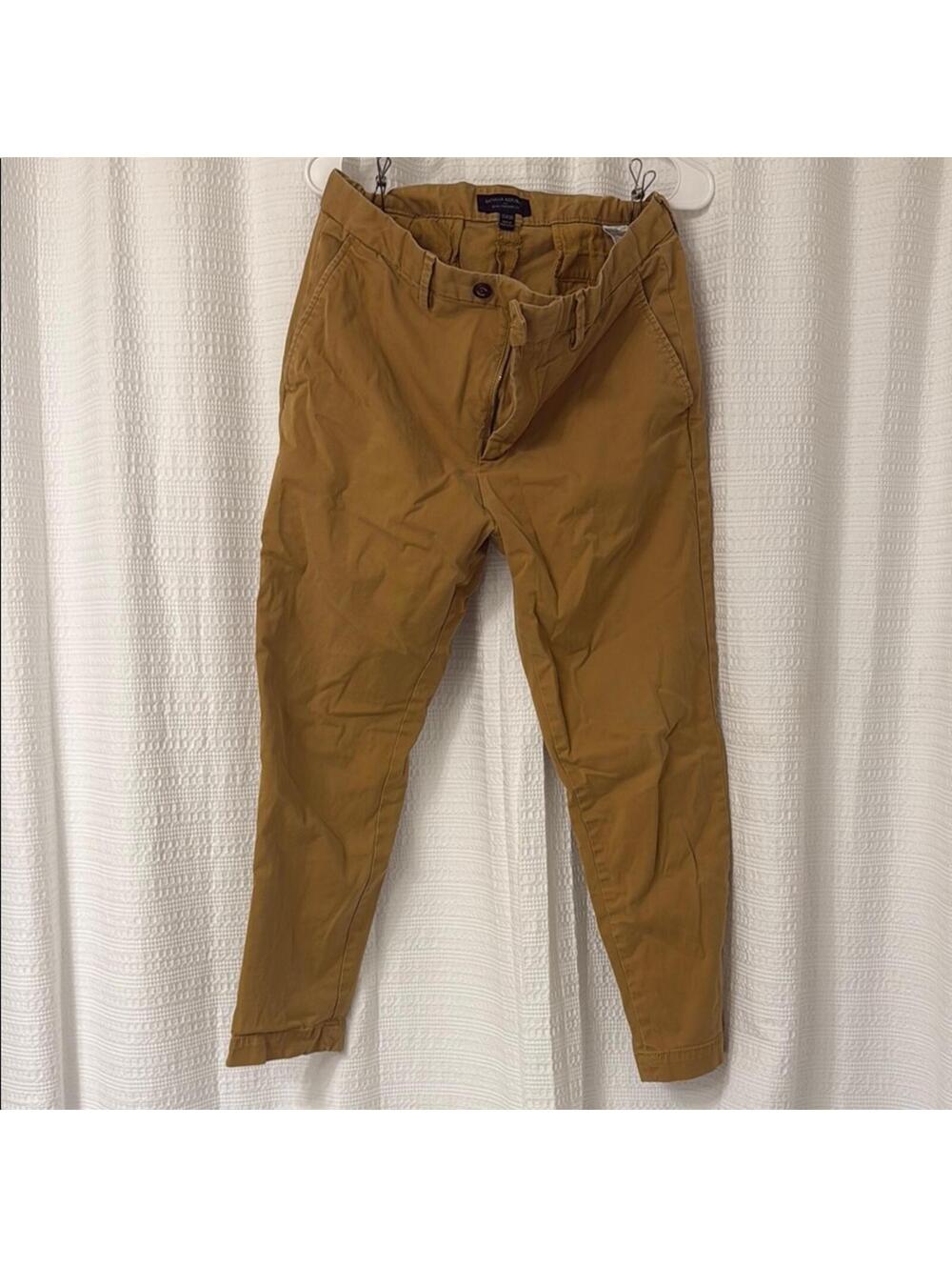 Banana Republic Tan Chinos Straight-Leg Cotton